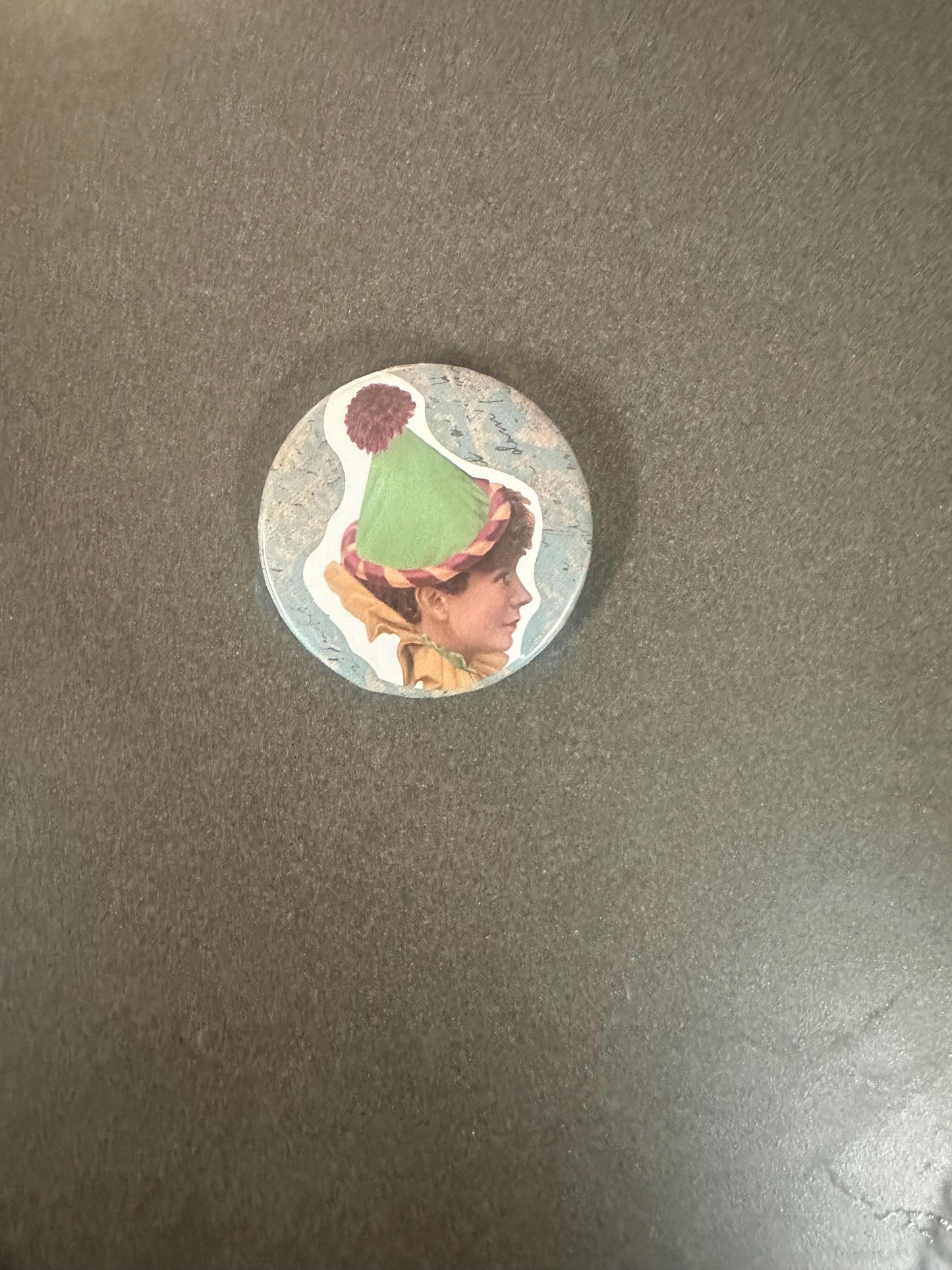 Blue Vintage Antique Clown Pin