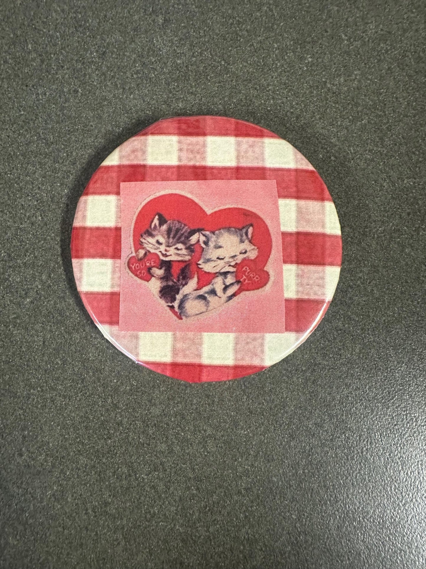 Vintage Valentine’s Cat Card Pin Set