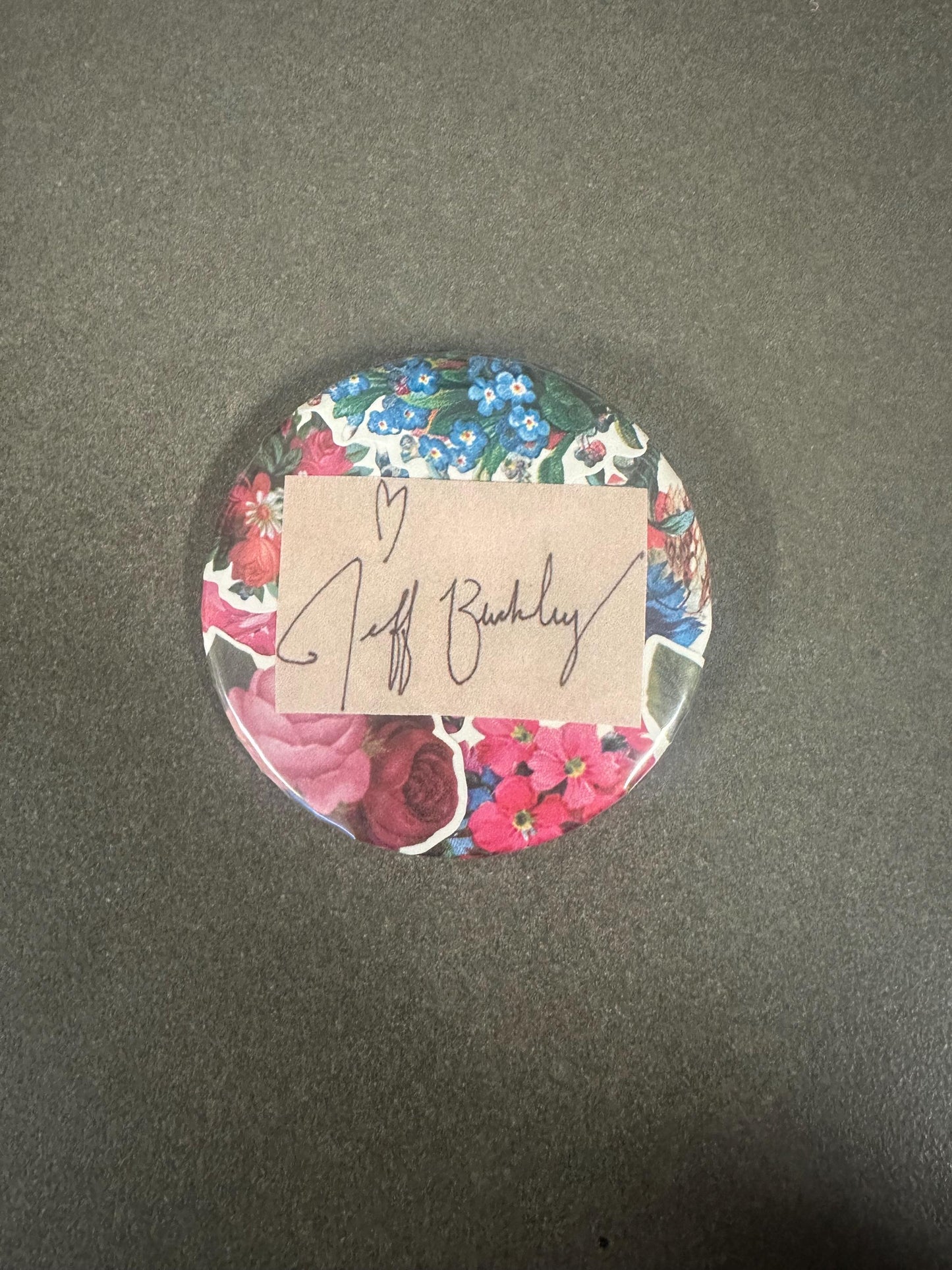 Floral Jeff Buckley Signature Pin