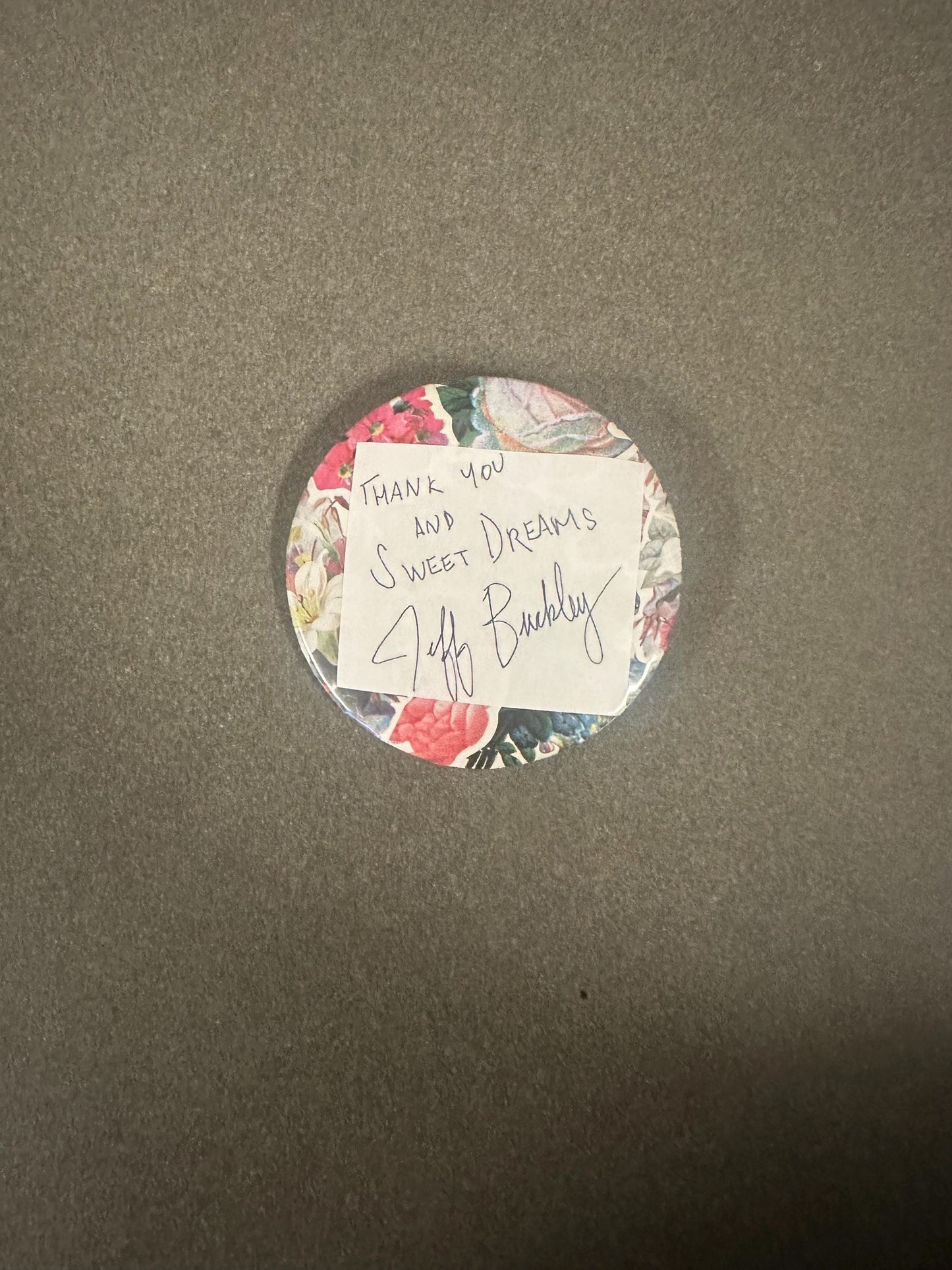 Floral Collage Jeff Buckley Pin