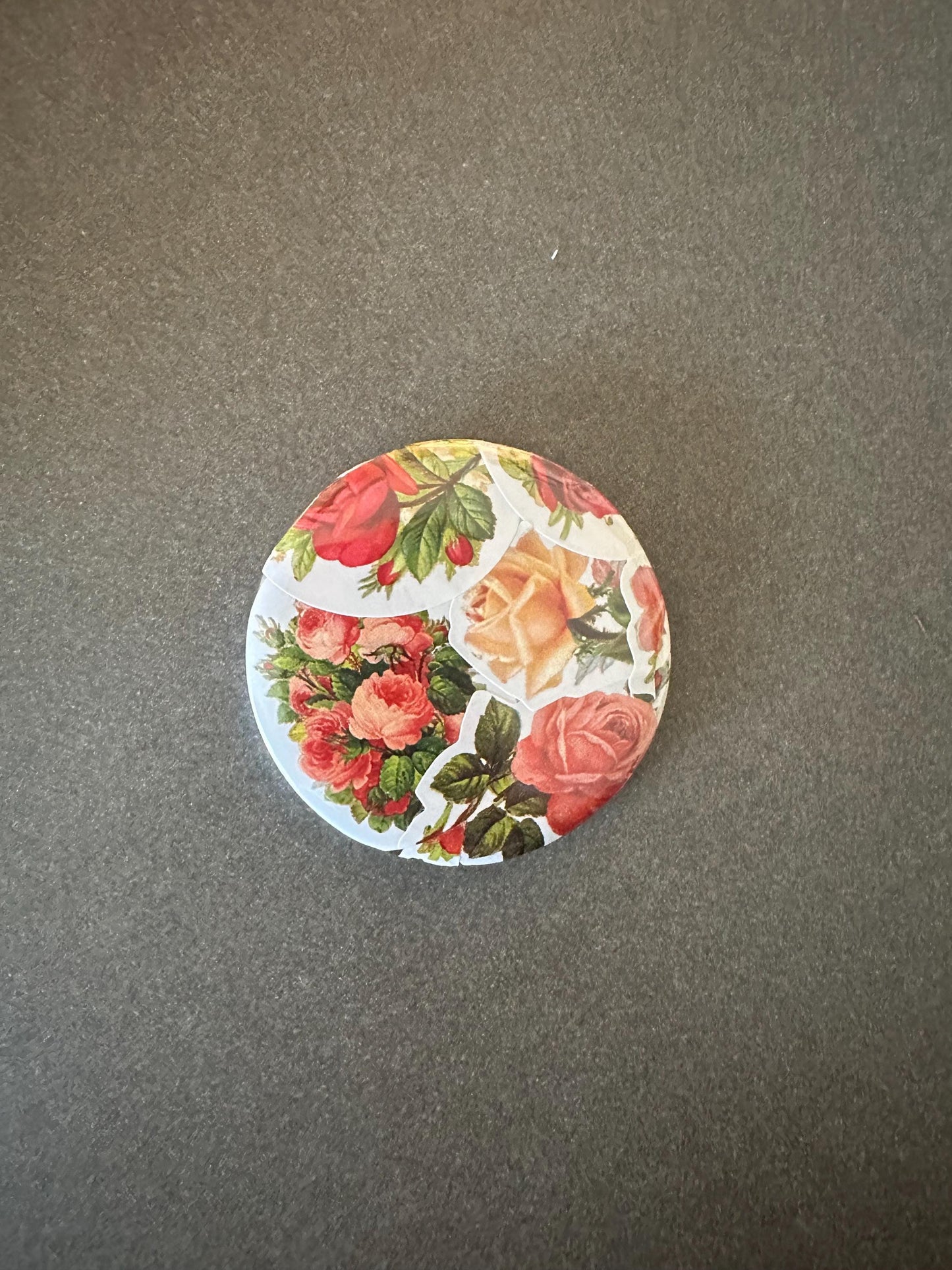 Floral Collage Pin