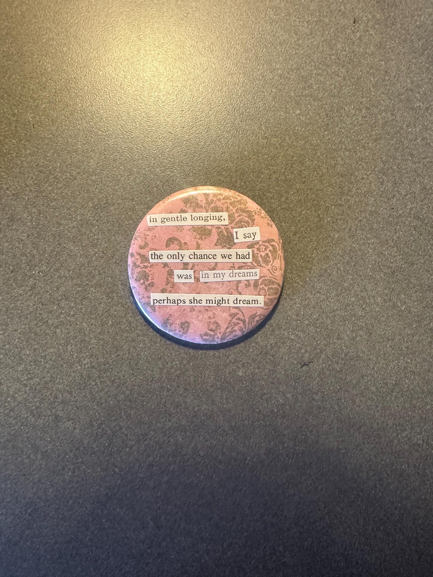 Antique Vintage Poem Pin