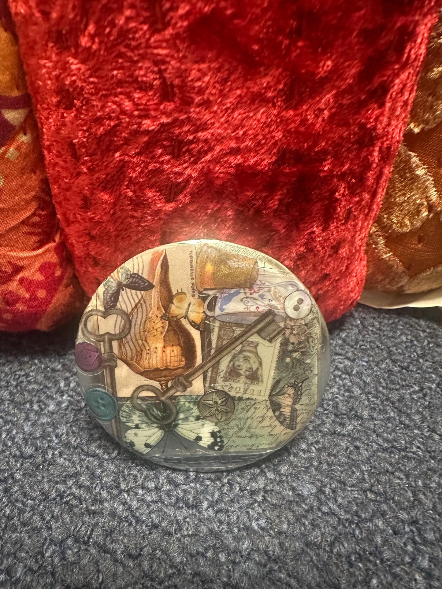 Cool Antique Collage Pin