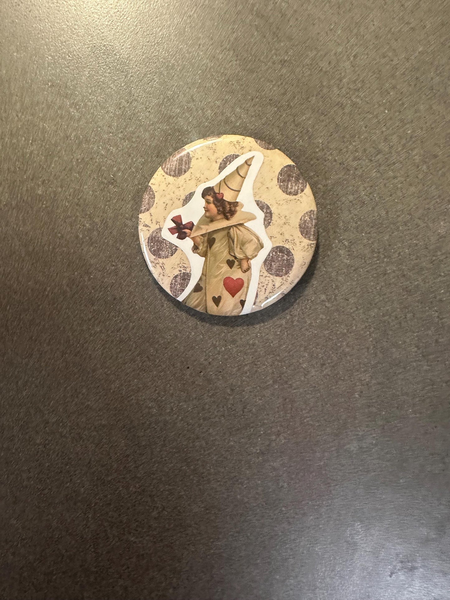Vintage Polka Dot Clown Pin