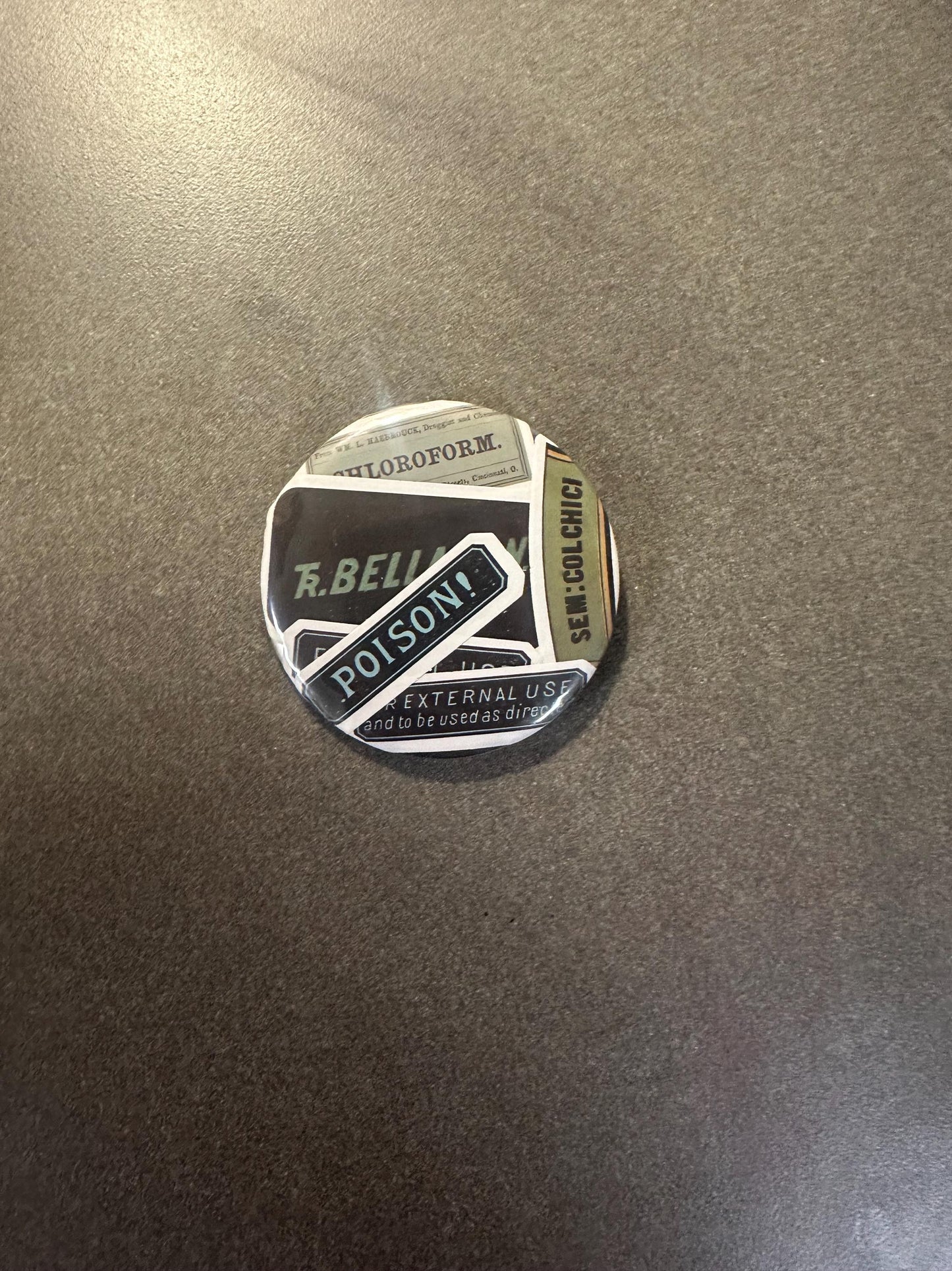 Antique Creepy Collage Pin