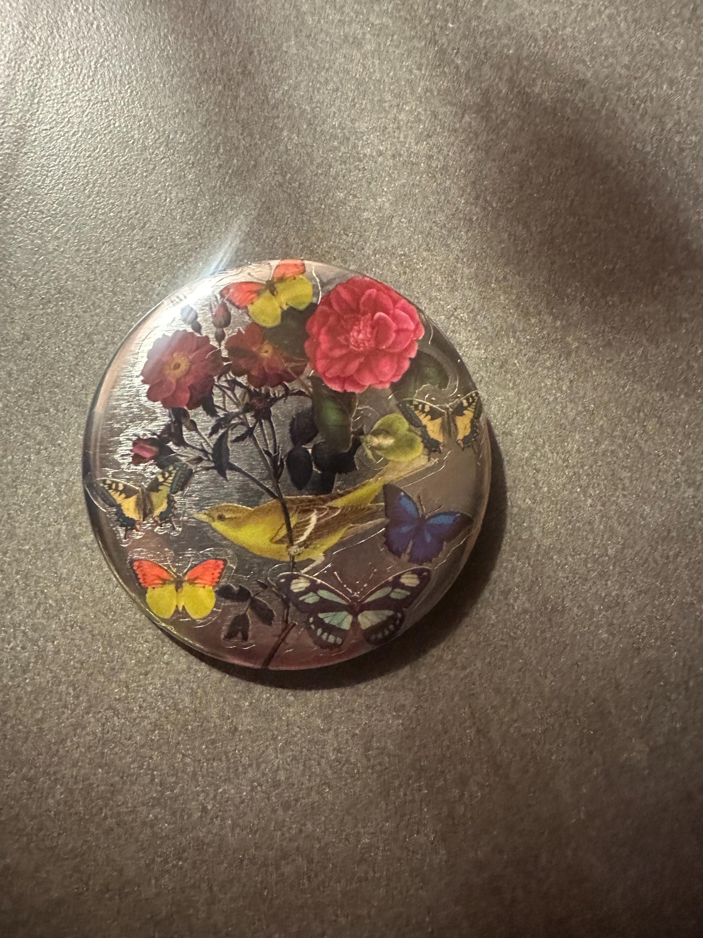 Floral Collage Pin