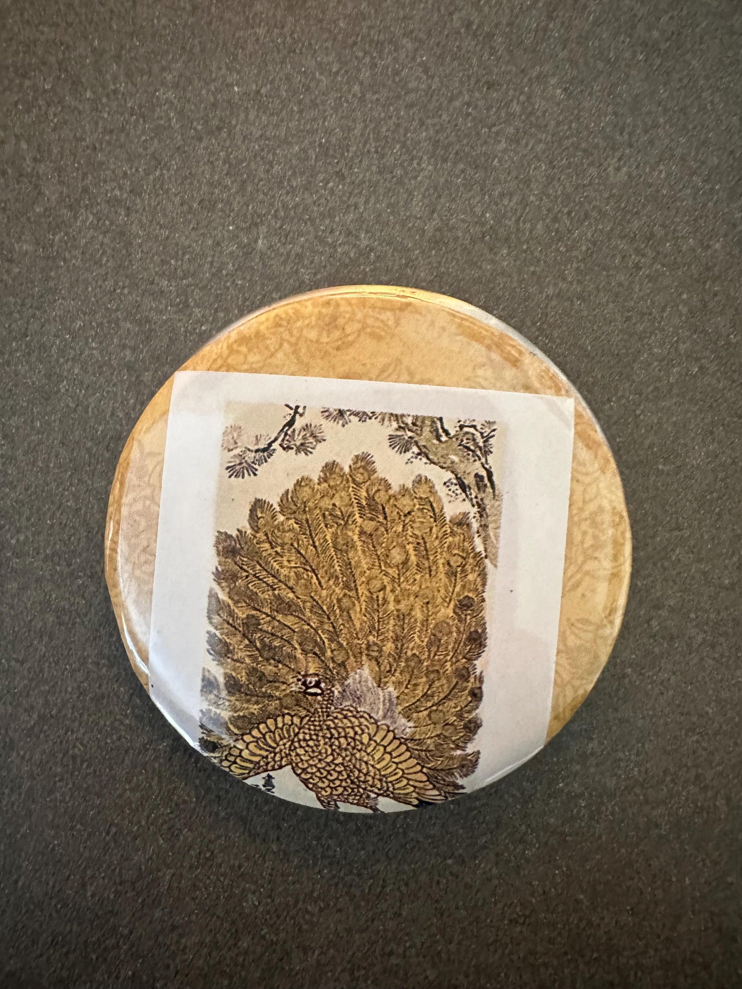 Vintage Yellow Peacock Pin