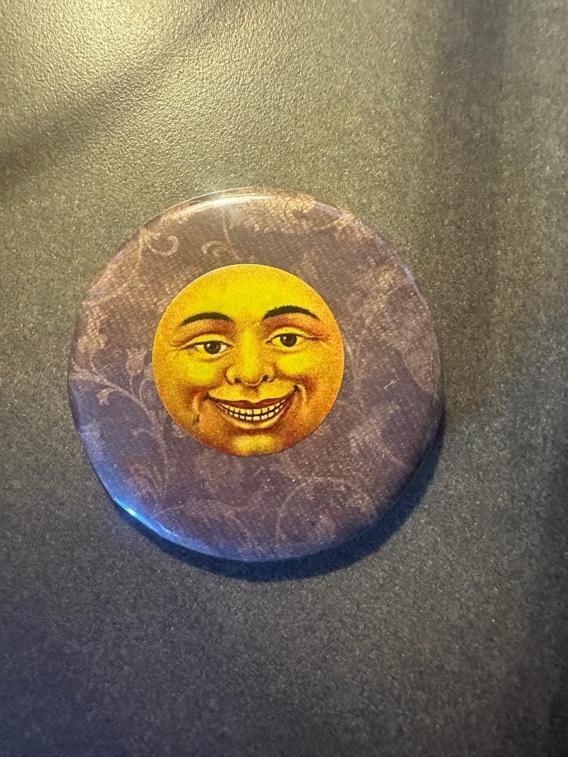 Vintage Moon Celestial Pin
