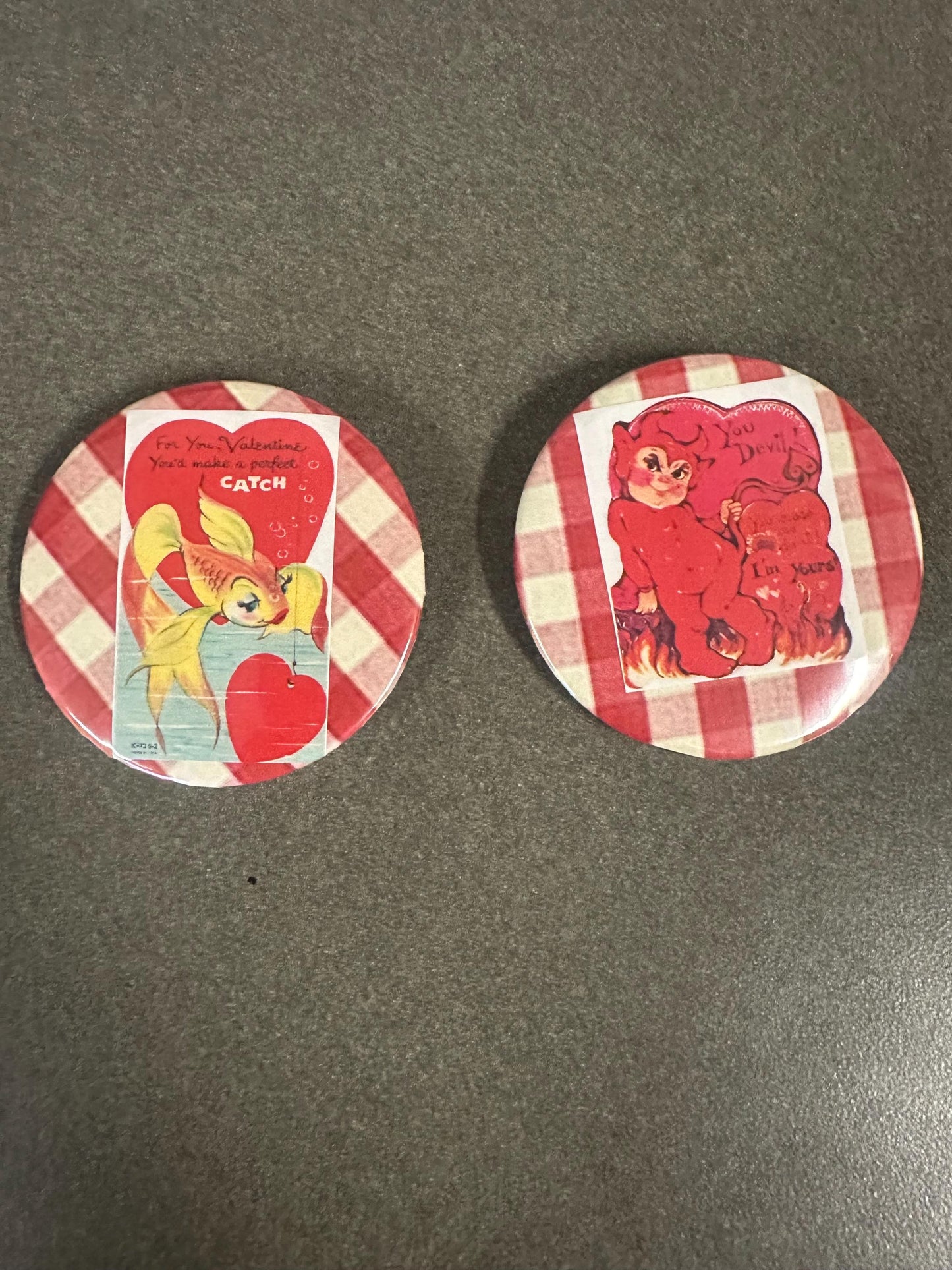 Vintage Valentine’s day Card Pin Set